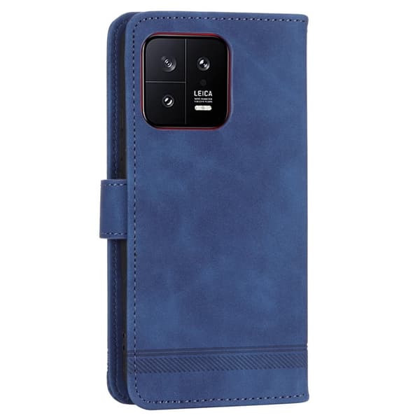 DIERFENG DF-03 Plånboksfodral för Xiaomi 13 5G - Konstläder - Blå