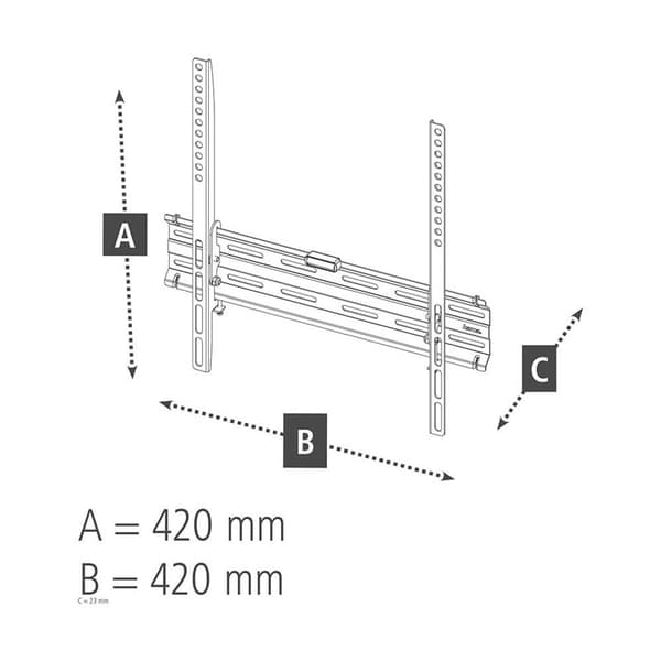 HAMA Vægmontering Fast VESA op til 400x400 65" Sort