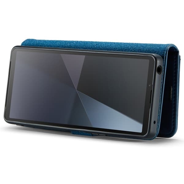 DG.MING Sony Xperia 10 VI Plånboksfodral 2 i 1 Removable Äkta läder - Blå