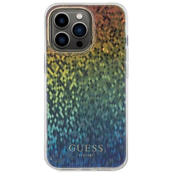Guess Mobilskal till iPhone 15 Pro Max IML Mirror Disco Iridescent Flerfärgad