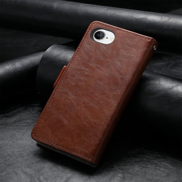 CASENEO Mobilskal till iPhone 16e KonstLäder - Dark Brown