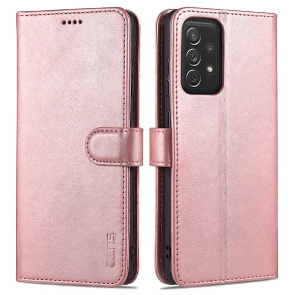 AZNS Samsung Galaxy A72 Plånboksfodral i Konstläder - Roséguld