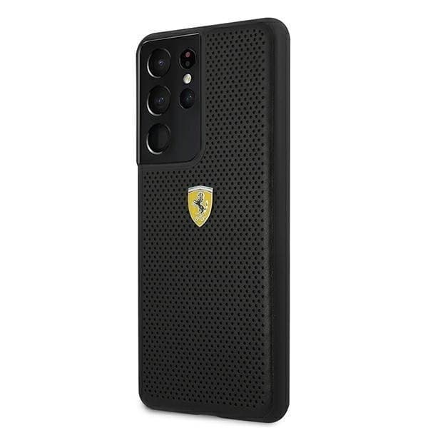 Ferrari Cover Galaxy S21 Ultra On Track Perforeret - Sort Black