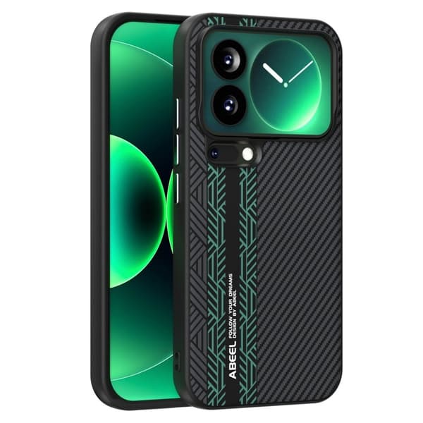 ABEEL Mobilskal till Xiaomi 17 Pro PC TPU Aluminium PU Läder - Textur 2