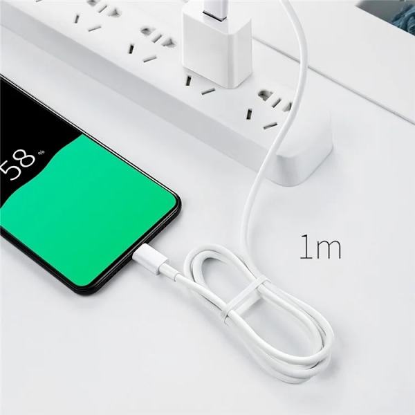 MCDODO USB-A - USB-C 5A Kabel 1m Element - Vit Vit