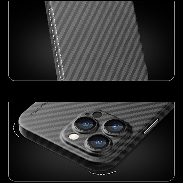 X-LEVEL Mobilskal till iPhone 12 Pro Hård PC Slim Kolfiber Textur
