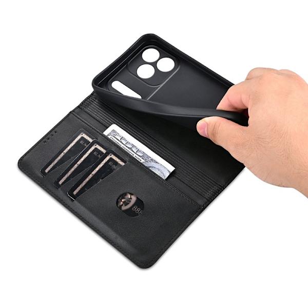 AZNS iPhone 17 Pro Max Plånboksfodral Konstläder - Svart