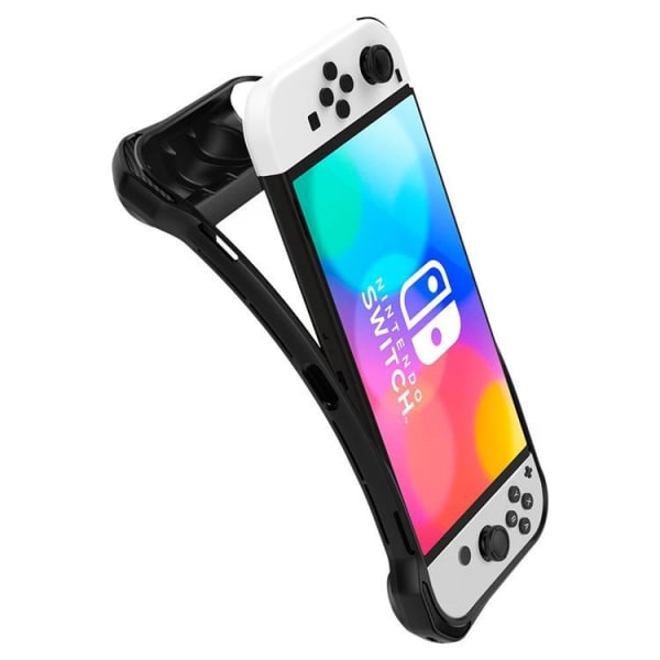 Spigen Rugged Armor -kuori Nintendo Switch OLED - mattamusta