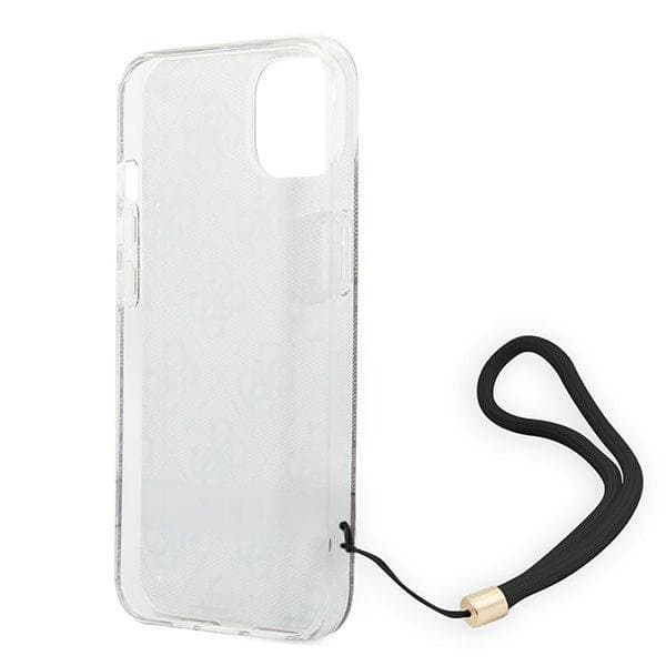 GUESS iPhone 14 Plus Kuori 4G Print Strap - Ruskea Brun