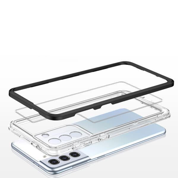 Galaxy S22 Plus Skal Clear 3in1 - Sort Black