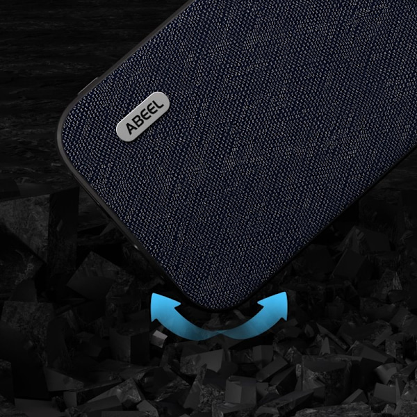 ABEEL iPhone 15 Plånboksfodral Äkta Läder Blå