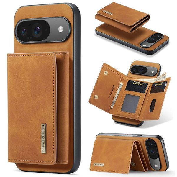 DG.MING M1 Series Mobilskal till Google Pixel 9 Pro Kickstand Brun