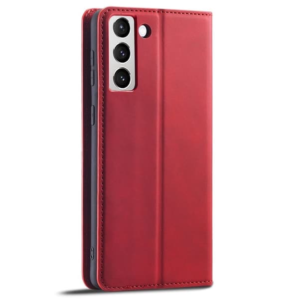 FORWENW Galaxy S22+ Plånboksfodral i Konstläder - Röd