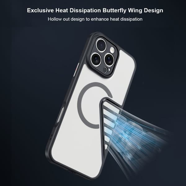 XUNDD XDD-0007 Mobilskal till iPhone 16 Pro MagSafe TPU+PC Svart