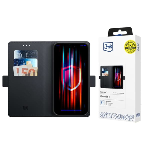 3MK iPhone 16e Pung Taske - Sort Black