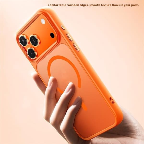 Mobilskal till iPhone 17 Pro Max MagSafe Skin-Feel Rubberized - Guld Guld