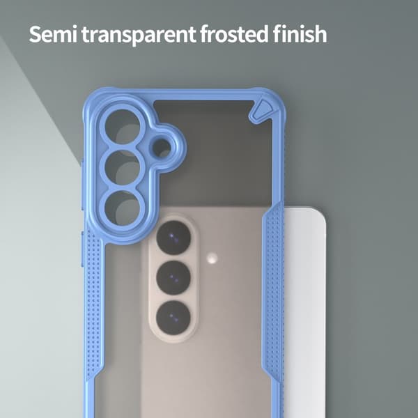 Mobilskal för Samsung Galaxy S26 Plus PC + TPU Semi-Transparent - Blå