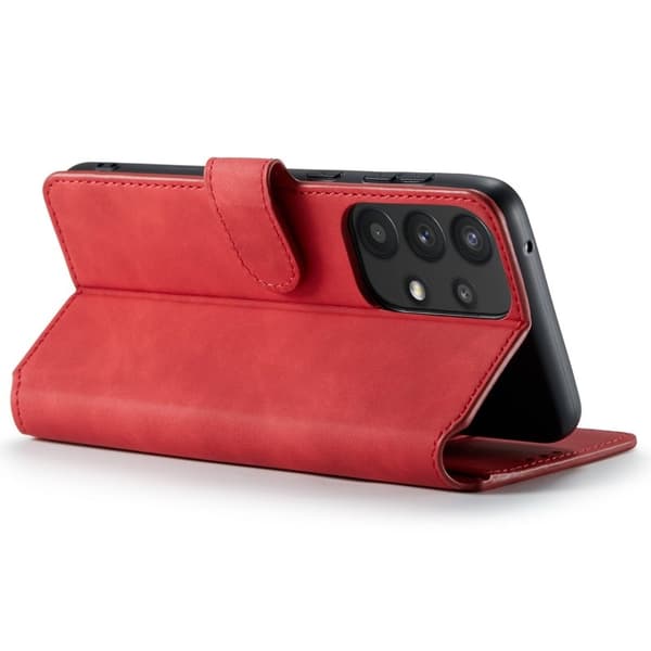 DG.MING Samsung Galaxy A33 5G Konstläder Plånboksfodral Retro Röd