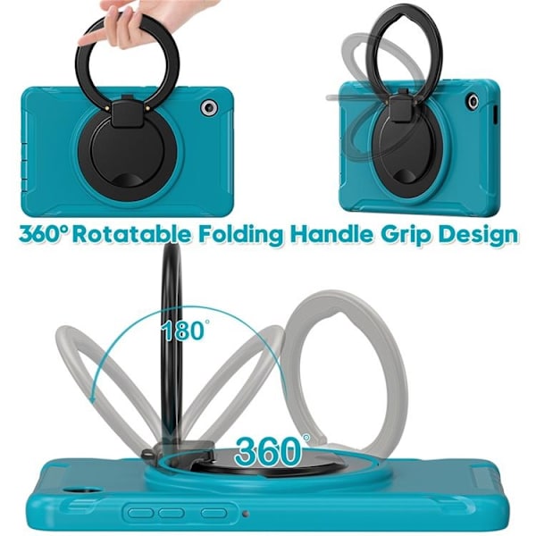 Mobilskal till Galaxy Tab A11 Rotary Kickstand Handle - Blå Blå
