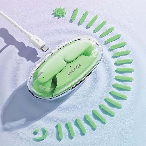 Awei TWS Bluetooth In-Ear Hörlurar T85 ENC - Vit Vit
