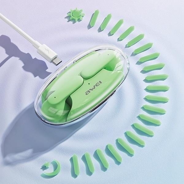 Awei TWS Bluetooth In-Ear øretelefon T85 ENC - Hvid Vit