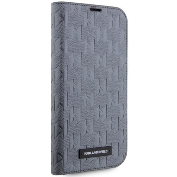 KarlLagerfeld iPhone 14 Pro Max Plånboksfodral Monogram Silver