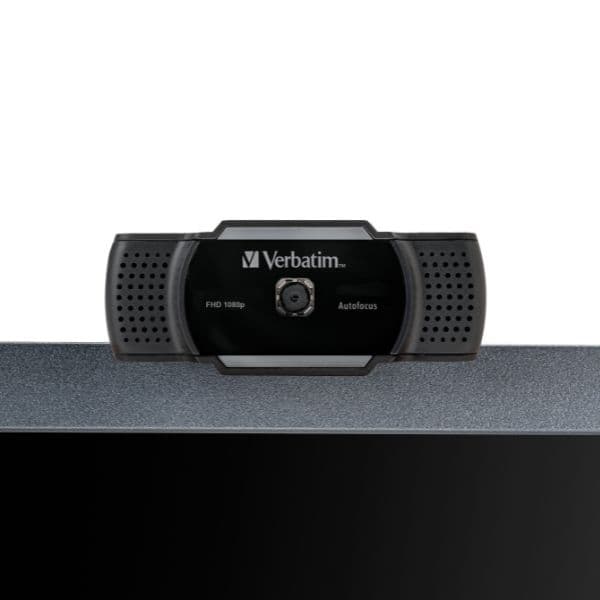 Verbatim Webcam med Mikrofon Full HD 1080p AWC-01 - Sort Svart