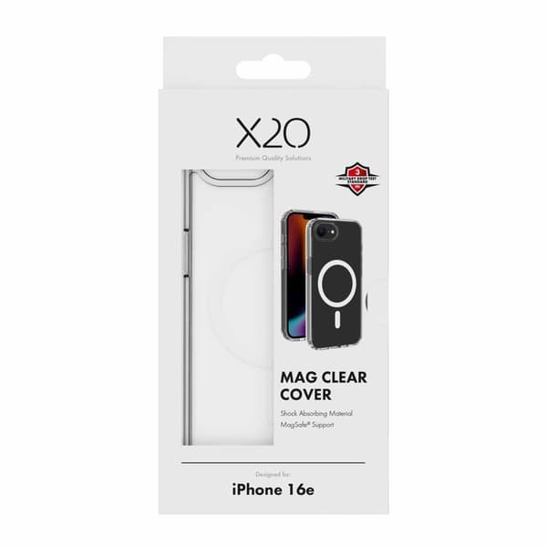 X2O Mag Clear Skal Apple iPhone 17e/16e Transparent