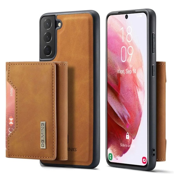 DG.MING Galaxy S23 Plånboksfodral Detachable M2 2in1 - Brun