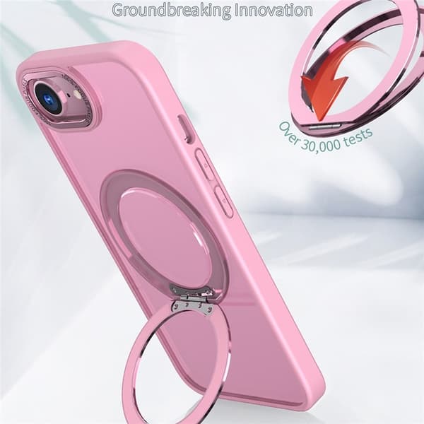 Mobilskal till iPhone 16e MagSafe TPU + Acrylic Kickstand - Rosa Rosa