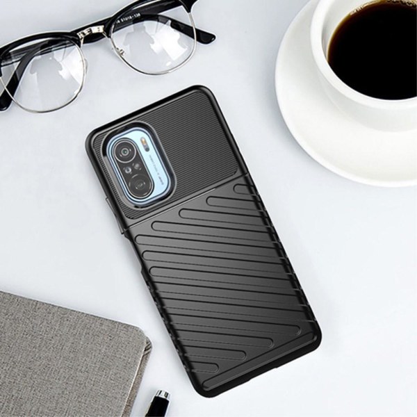 Thunder Twill Jazz Cover til Xiaomi Mi 11i / Poco F3 - Sort Black
