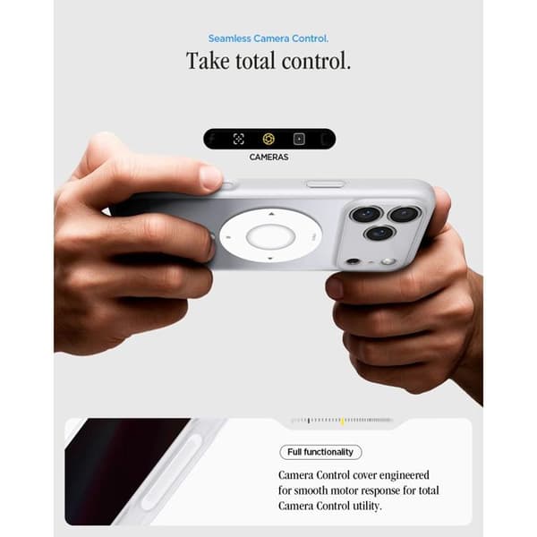 Spigen Mobilskal För iPhone 18 Pro/17 Pro Magsafe Ultra Hybrid Classic - Silver