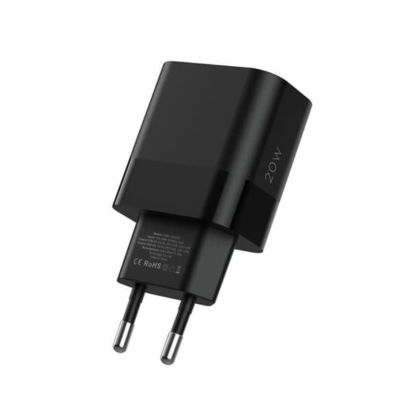 Tech-Protect 2-Port Väggladdare USB-C PD20W - Svart Svart
