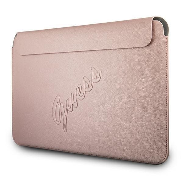 Guess Saffiano Script Datorfodral 13" - Rosa Pink