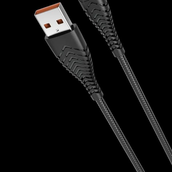 Veger USB-C til USB-A Kabel 1.2m 2.4A - Sort Svart