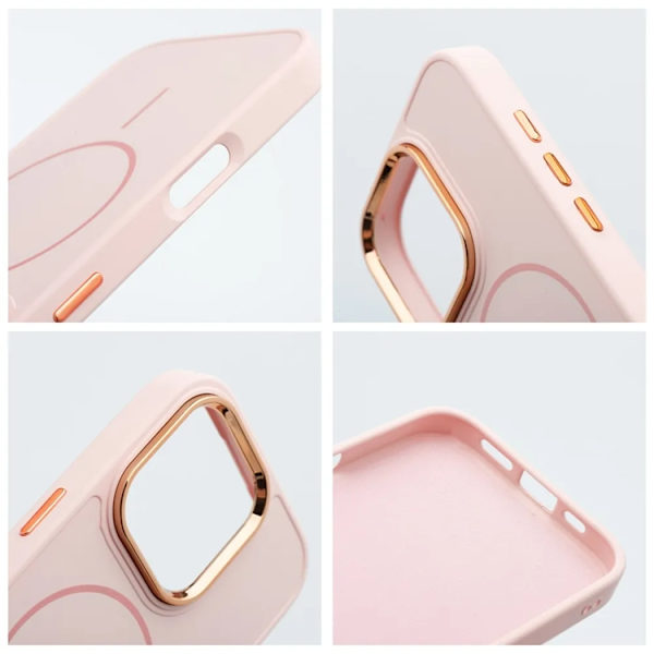 Telefontaske til iPhone 15 Pro Max Magsafe Ramme - Lyserød Rosa
