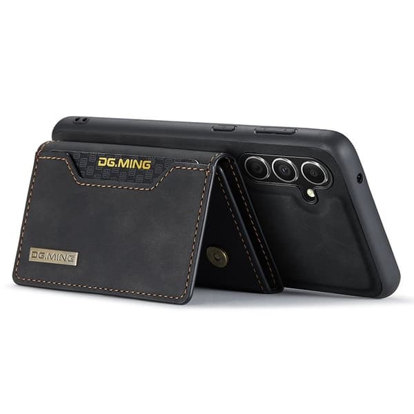 DG.MING Samsung Galaxy S23 FE Konstläder Plånboksfodral Svart