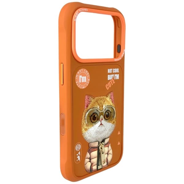 Nimmy Mobilskal till iPhone 17 Pro Max Cool&Cute 2.0 Cat Orange