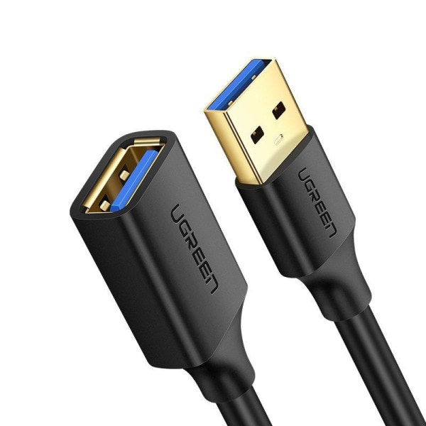 UGreen USB 3.0 female USB 3.0 male Kabel extensions 1,5 m Svart Svart