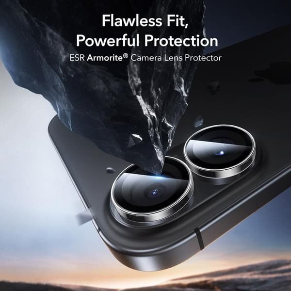 ESR iPhone 17/16 Plus/16 objektivdæksel hærdet glas - sort Svart
