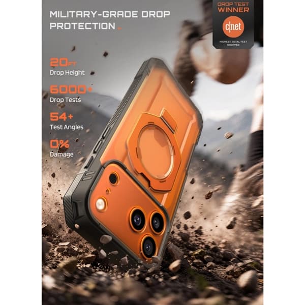 SupCase Mobilskal För iPhone 18 Pro/17 Pro Magsafe Grip Pro - Coral