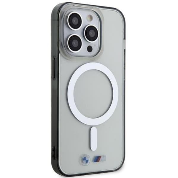 BMW iPhone 14 Pro Mobilskal Magsafe Silver Ring - Transparent Transparent