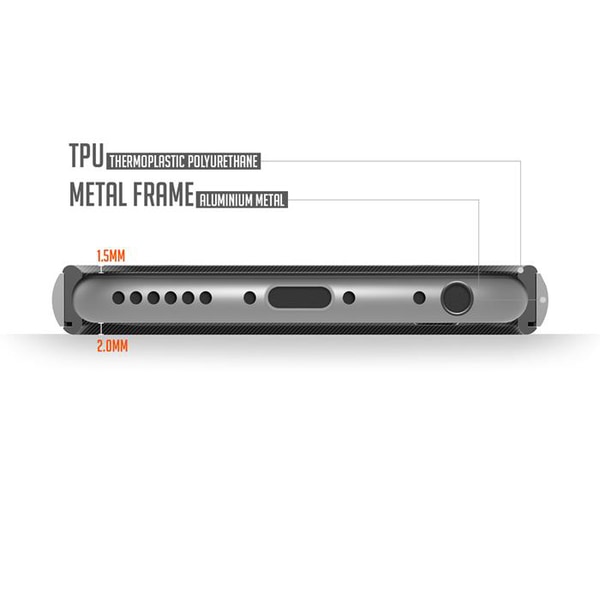 Verus Iron Bumper Skal till Apple iPhone 6(S) Plus (Silver - Sva