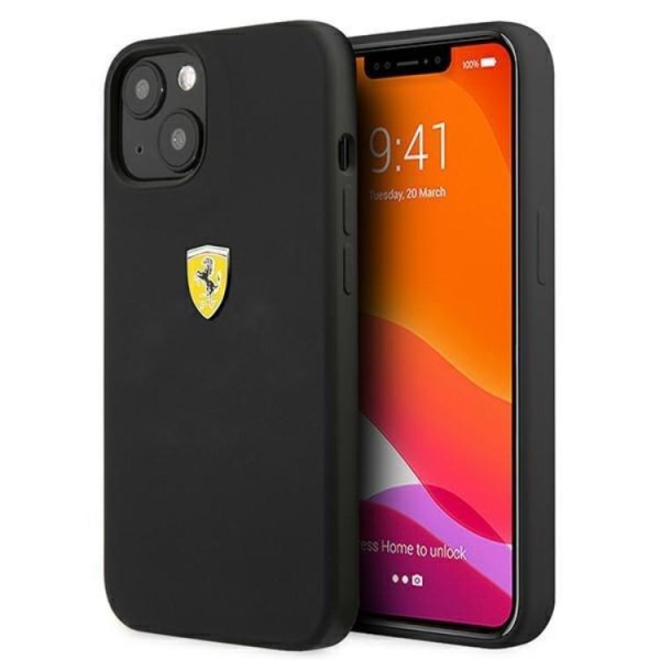 Ferrari iPhone 13 Mini Shell Silicone - musta