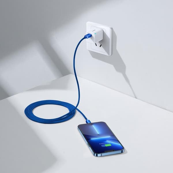 Baseus Crystal USB-C til Lightning 20W Kabel 2m - Blå Blå