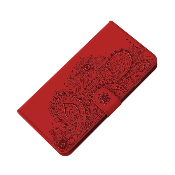 Flowers iPhone 13 Pro Max Wallet Cover - Rød Red