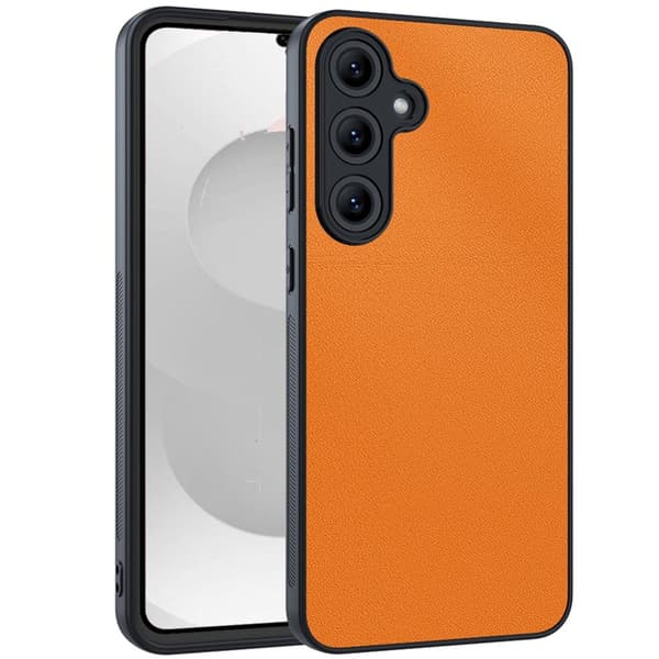 Mobilskal för Samsung Galaxy S26 Plus Konstläder PC + TPU - Orange
