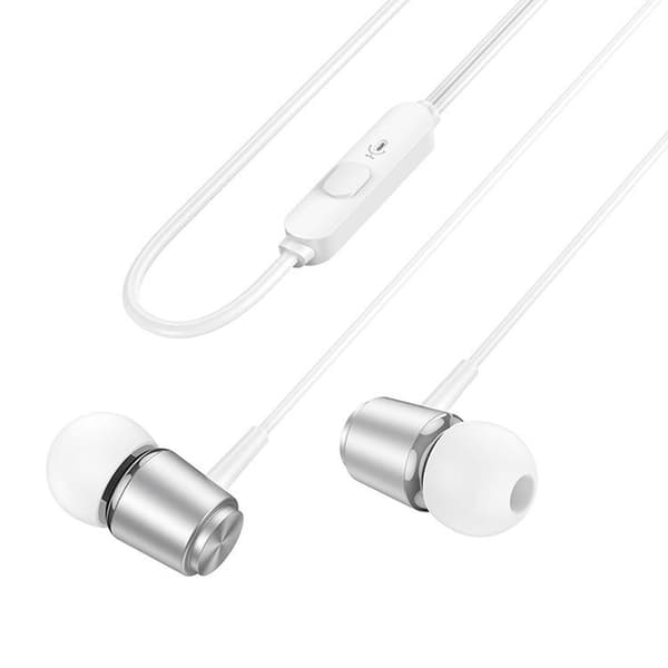 Hoco In-Ear Kablet Høretelefonstik 3.5mm M108 - Sølv Silver
