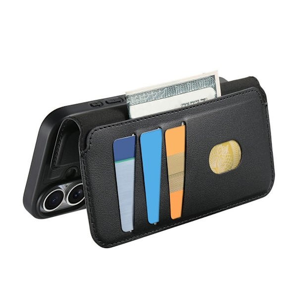 CASENEO iPhone 17 Plånboksfodral RFID Blocking Konstläder - Svart