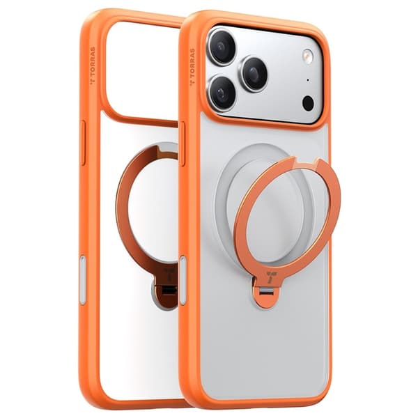 TORRAS Mobilskal till iPhone 17 Pro Max MagSafe Rotating Kickstand - Orange Orange